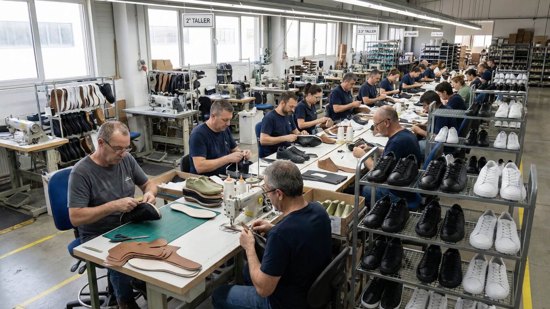 Kosen elevator shoes in-house manufacturing facility