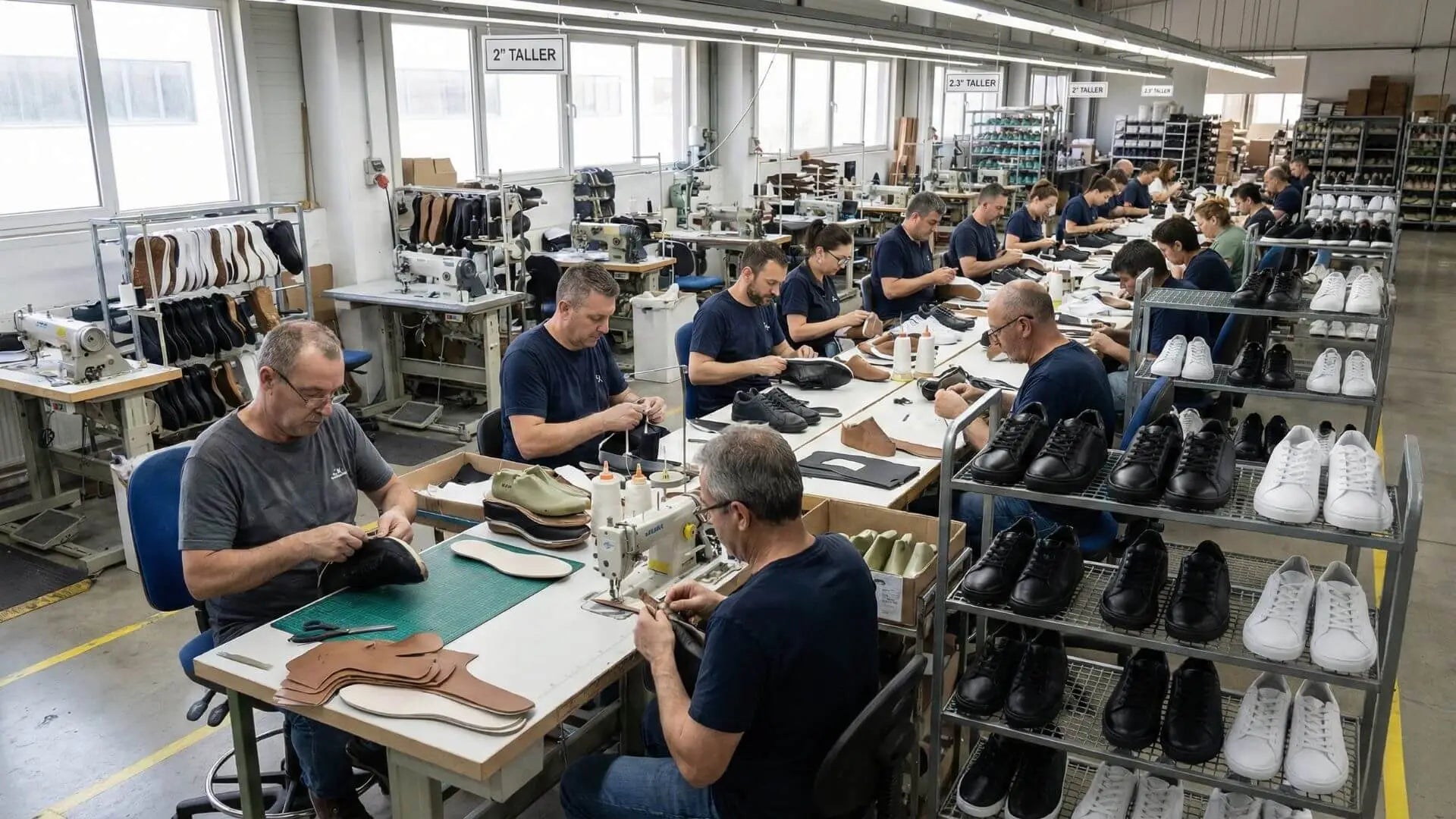 Kosen elevator shoes in-house manufacturing facility