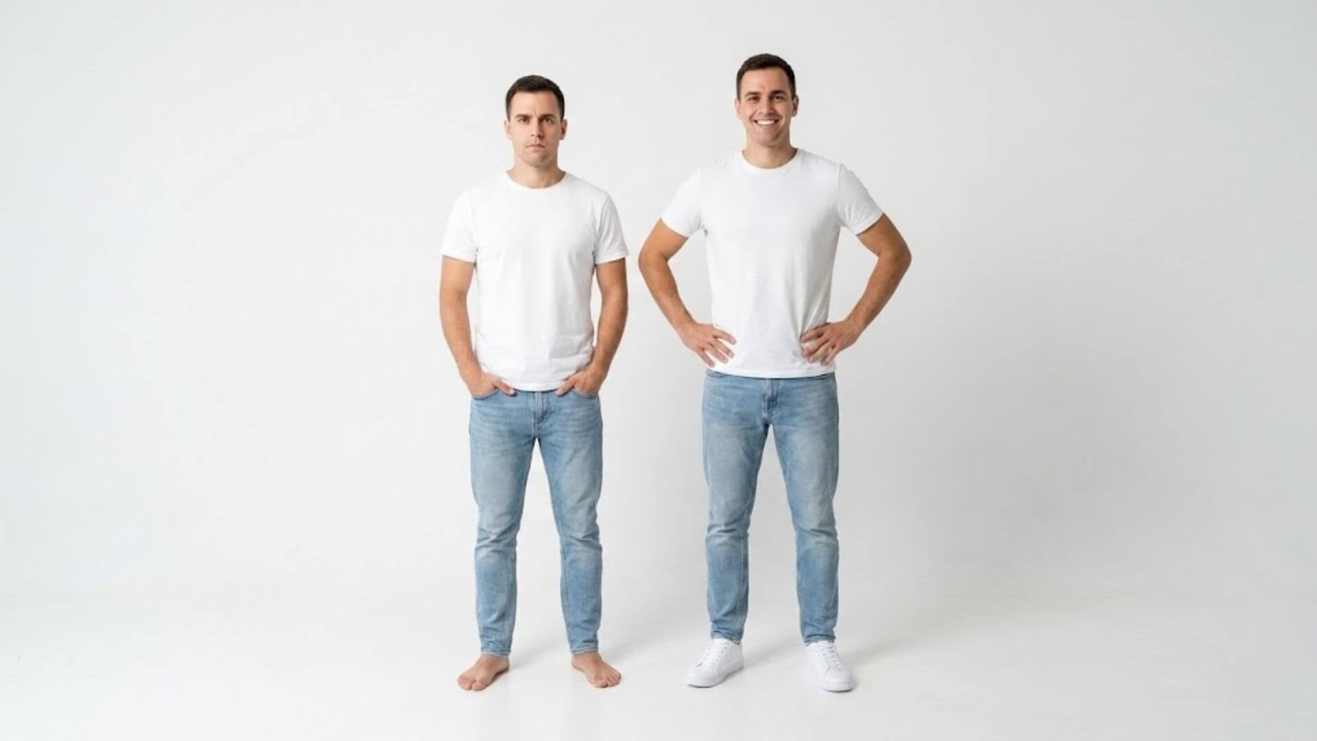 Comparison of standing barefoot versus wearing Kosen height-increasing sneakers