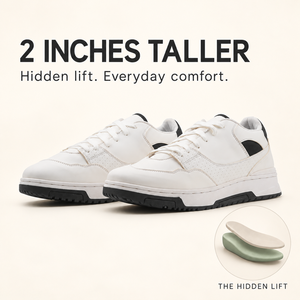 mars white with a 2-inch height boost and Kosen hidden insole layers