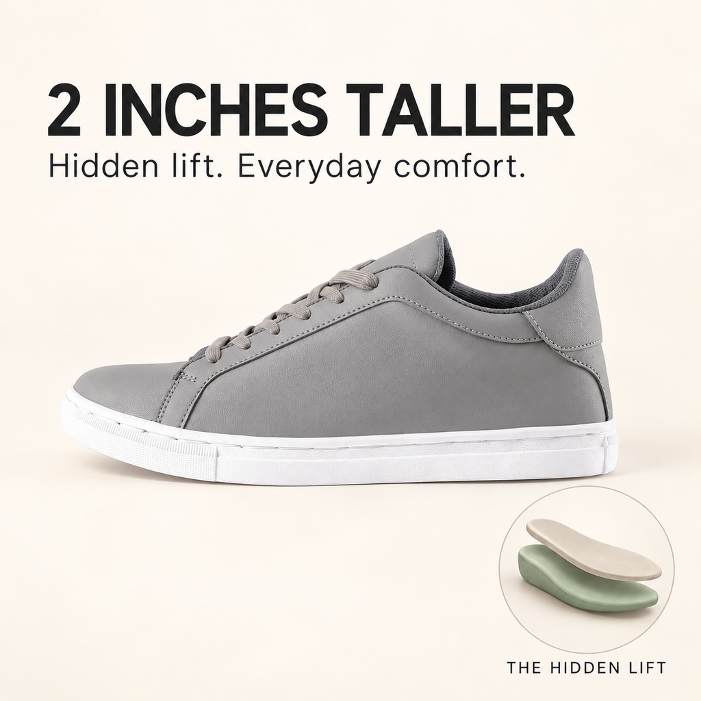 mercury gray with a 2-inch height boost and Kosen hidden insole layers