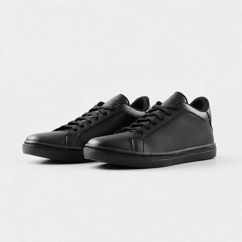 Pair of Kosen Mercury All Black height-increasing sneakers with a hidden internal lift.