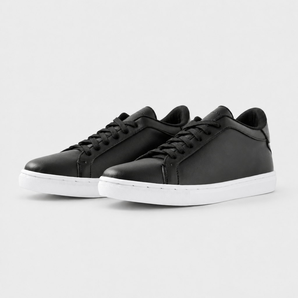 Pair of Kosen Mercury Black elevator sneakers with a discreet hidden 2-inch lift.