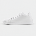 Side view of Kosen Mercury White elevator sneakers with a minimalist low-top shape.